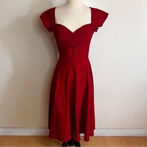 Stop Staring Ruby Red Swing Dress
